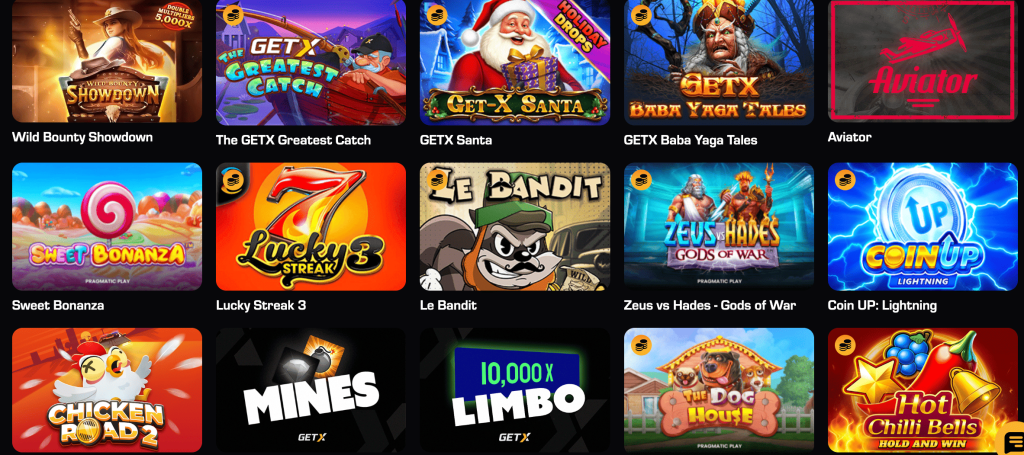 игры и слоты Гет Икс